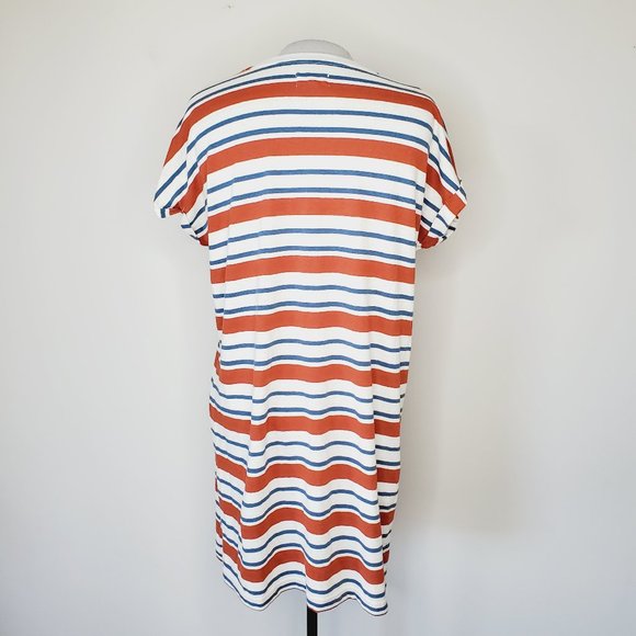 THREAD & SUPPLY Linen Burnt Orange Striped Dress - Picture 4 of 9